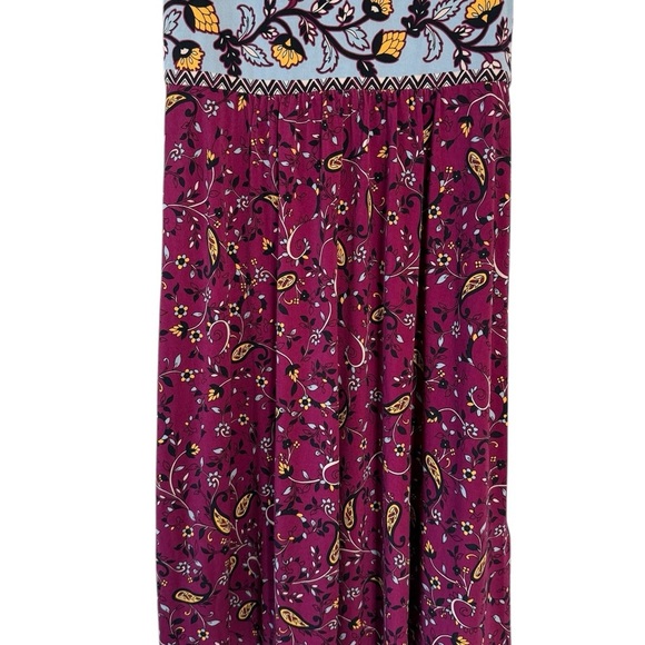 Wisp Berry Gold Sleeveless V-Neck Knee Length Jersey Stretch Dress NWOT Size 0 - Picture 3 of 11